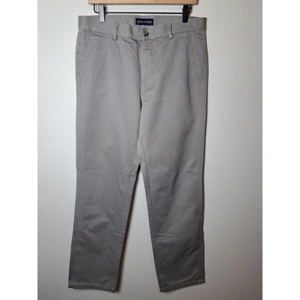 ALLEN SOLLY Pants Men 33 Beige West Coast Prep Strechy Chino City Trouser MP15